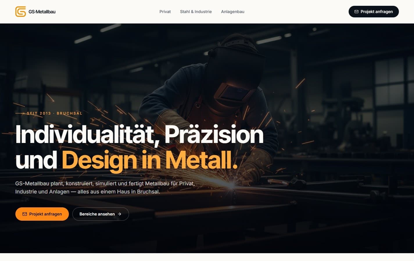 GS-Metallbau GmbH, Desktop-Ansicht